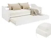 Homestyle4u Tagesbett 90x200 Ausziehbett Weiß mit Matratze Produktbild-Vorschau 21