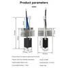 Product dimensions and specifications for a 3D printer hotend kit. Náhľad obrázku produktu
