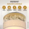 MONZANA® Plafonnier Ciel étoilé Rond Ø 38cm Abat-jour Tissu Voir les images du produit 4
