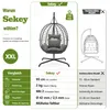 Sekey Hängesessel mit Gestell Hängekorb Sessel Rattan Produktbild-Vorschau 9