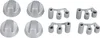Knebel Drehknopf Set 41mmØ silber mit Adaptern Universal Produktbild-Vorschau 1