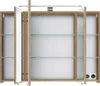 Badezimmer Spiegelschrank mit LED Aufbauleuchte, 98cm Produktbild-Vorschau 2