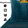 Dekokissenbezug BIG-Cord weich und flauschig ohne Füllung 60 x 60 cm Türkis, Ansicht 5 Produktbild-Vorschau