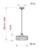 LUXOLAR Lampa wisząca w kolorze szałwiowym Ø30 cm – Podgląd zdjęcia produktu 6