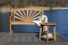 Gartenbank Teakholz 120 cm mit Motiv-Rückenlehne – massiv, Produktbild-Vorschau 13