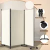 Jopassy Paravent auf Rollen 3 teilig Beige 263x181 cm Produktbild-Vorschau 4