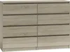Komoda Malwa M8 140 cm z 8 szufladami w kolorze sonoma Produktbild-Vorschau 1