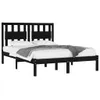 vidaXL Massivholzbett Schwarz Kiefer 200x200 cm -  Betten & Produktbild-Vorschau 9