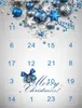 A Christmas advent calendar with numbered boxes decorated with festive ornaments. Produktbild-Vorschau