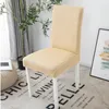 Elastischer glatter Stuhlbezug in Beige Ecru – Schonbezug Produktbild-Vorschau 4