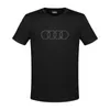 Original Audi T-Shirt Ringe, Herren, schwarz, Gr. XL, Produktbild-Vorschau 1