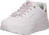 A white Skechers sneaker with gold accents. Produktbild-Vorschau