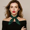 Foulard quadrato da donna, 60x60 cm, verde. Ideale come Anteprima dell’immagine prodotto 4