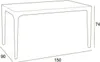 Rechteckiger Außentisch 150x90cm GartenBarRestaurant Oslo - Produktbild-Vorschau 7