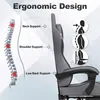 ROSEJANE Ergonomischer Gaming Stuhl mit Fußstütze und Produktbild-Vorschau 4