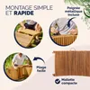 Casaria 2x Chaise longue en bois d'acacia Pliable 160kg Voir les images du produit 4