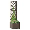 vidaXL Fioriera con traliccio 43x43x142 cm PP Moka Anteprima dell’immagine prodotto 8