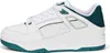 A side view of a white Puma sneaker with teal accents. Produktbild-Vorschau