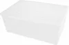 A clear plastic storage box with a textured lid is shown against a white background. Podgląd zdjęcia produktu