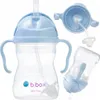 A baby bottle with a straw and handles, shown from multiple angles. Náhled obrázku produktu