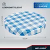 WELLGRO 100x Einmachdeckel TO82 - blau kariert - Produktbild-Vorschau 2