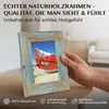 Rustikaler Bilderrahmen 13x18 cm hellblau aus recyceltem Produktbild-Vorschau 2