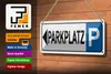 Blechschild Parkplatz links, 27x10 cm, Blechschilder Auto Produktbild-Vorschau 4