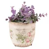 Clayre & Eef Doniczka Ø 12x11 cm Kwiaty ceramiczne Podgląd zdjęcia produktu 2