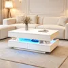 Merax Höhenverstellbarer Couchtisch mit LED, Hochglanz Produktbild-Vorschau 13