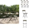 vidaXL Bistrostühle 6 Stk. Klappbar Grau Poly Rattan und Produktbild-Vorschau 1