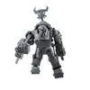 A grey plastic model of a Warhammer 40k Ork Meganob figure, shown from the front. Náhled obrázku produktu