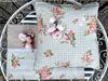 Kissen-Bezug 40x40 cm Rosen Blumen beige weiß Baumwolle Produktbild-Vorschau 2