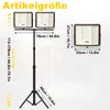 UISEBRT LED Akku Baustrahler 2x200W mit Schwarz Stativ, Produktbild-Vorschau 2