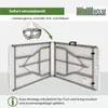 Klapptisch 180x75x74 cm Kunststoff / Stahl Gartentisch Produktbild-Vorschau 4