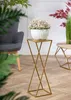 Howhomely Tabouret de fleurs en métal doré 70 cm - flower Voir les images du produit 2