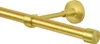 A close-up, angled view of a gold-colored curtain rod with a wall mount. Anteprima dell’immagine prodotto