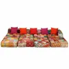 vidaXL 4-Sitzer Modularer Pouf Patchwork Stoff Produktbild-Vorschau 2