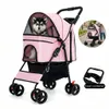 Klappbarer Hundebuggy Rosa - Komfortabler Katzenwagen mit Anteprima dell’immagine prodotto 1