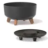 Kvetináč na nožičkách D 38 cm Antracitové plastové Náhľad obrázku produktu 3