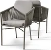 Two taupe-colored armchairs with rope detailing are shown on a white background. Produktbild-Vorschau