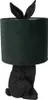 Clayre & Eef Tischlampe Kaninchen Ø 20x43 cm Schwarz Grün Produktbild-Vorschau 4
