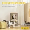 Škrabadlo pro kočky PawHut, výška 61 cm, s 2 úkryty, béžové Náhled obrázku produktu 4