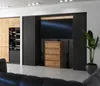 A modern living room with a TV, a wooden dresser, and a wine cabinet. Podgląd zdjęcia produktu