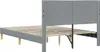 vidaXL Rama łóżka z zagłówkiem jasnoszara 140 x 190 cm Podgląd zdjęcia produktu 6