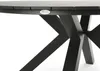 A close-up view of the base of a black outdoor table. Produktbild-Vorschau