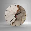 Wanduhr - Rund - Glasuhr - Stein Sand Abstraktion - 30x30cm Produktbild-Vorschau 3
