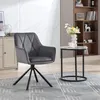 EUGAD 6x Esszimmerstuhl drehbar mit Armlehnen, Polsterstuhl Produktbild-Vorschau 4