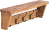 WANDGARDEROBE "GERDA" | Mahagoni Holz, 5 Haken | Produktbild-Vorschau 5