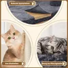 A collage of images showcasing features of a cat tree, including material close-ups and cats interacting with it. Produktbild-Vorschau