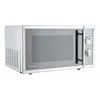 A silver and gray microwave oven on a white background. Produktbild-Vorschau